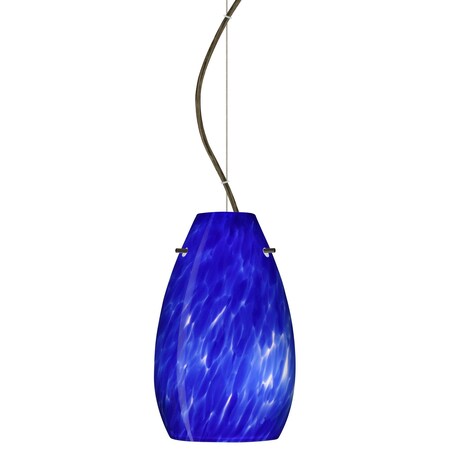 Pera 9 Cord Pendant, Blue Cloud, Bronze Finish, 1x100W Incandescent